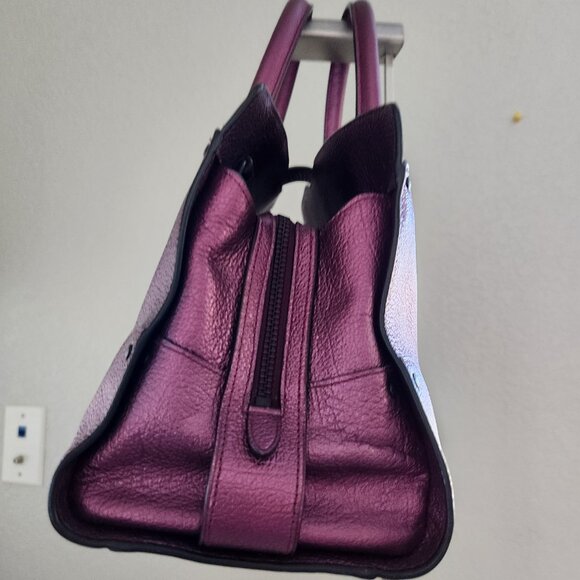 Nwot Coach Mercer Purple Metallic Shoulder Bag Purse - Picture 11 of 15